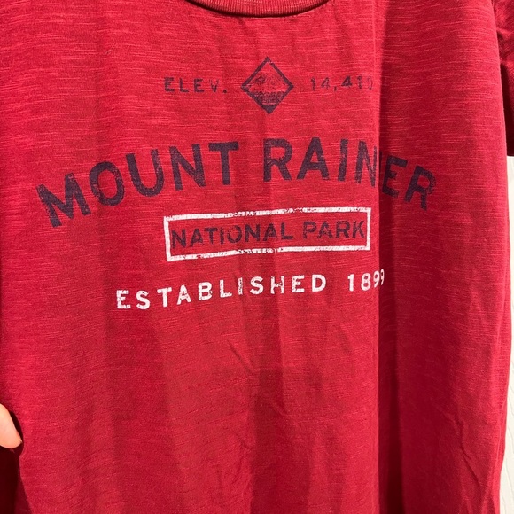 TechStyles Red Mount Rainer National Park Scoop Neck Tee - Picture 2 of 5